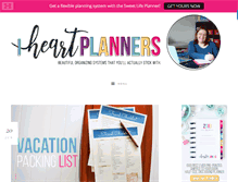 Tablet Screenshot of iheartplanners.com